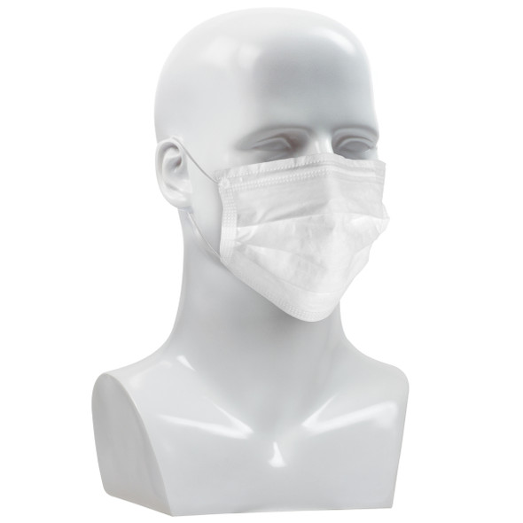 Disposable Cleanroom Face Mask - Size Os, White, Disposable Clothing, 1 Case