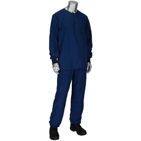 Reusable Top And Bottom Sitewear Set - Size L, Navy, Reusable Clothing, 1 Unit