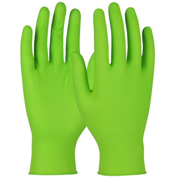 Nitrile Powder Free Heavy Duty Gloves - Size XL, Green, CE Gloves, 1 Case