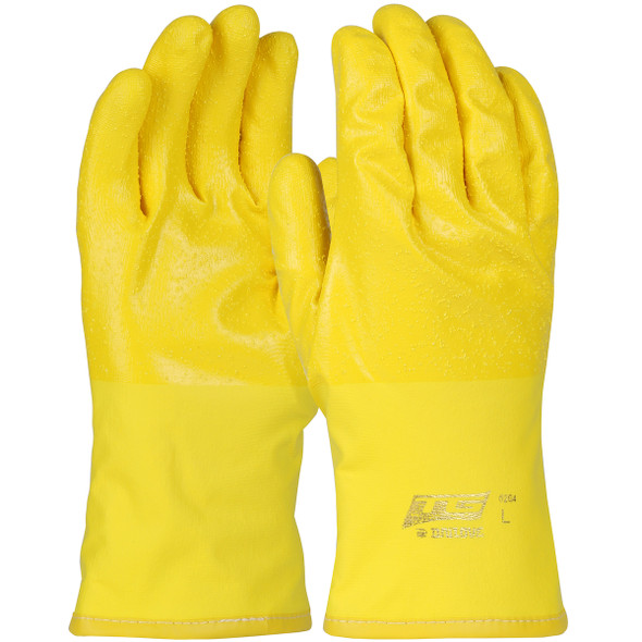 Economy Polyurethane Grip-Grip Dual Layer Temp Gloves - Size L, Yellow, CE Gloves, 1 Pair