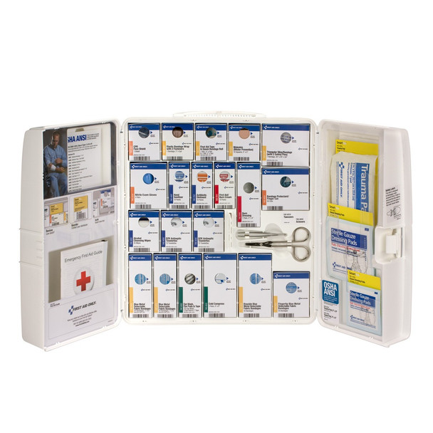 Large Plastic SmartCompliance Food Service First Aid Cabinet without Medications, ANSI 2021 Class A+  , 50 Person