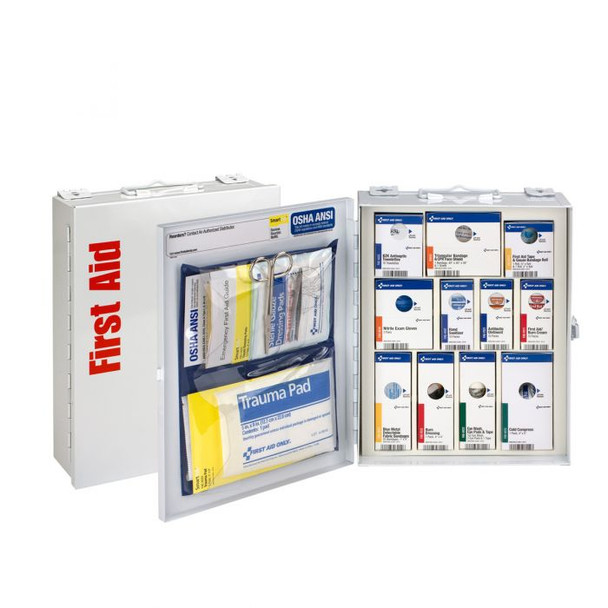 Medium Metal SmartCompliance Food Service First Aid Cabinet without Medications, ANSI 2021 Class A