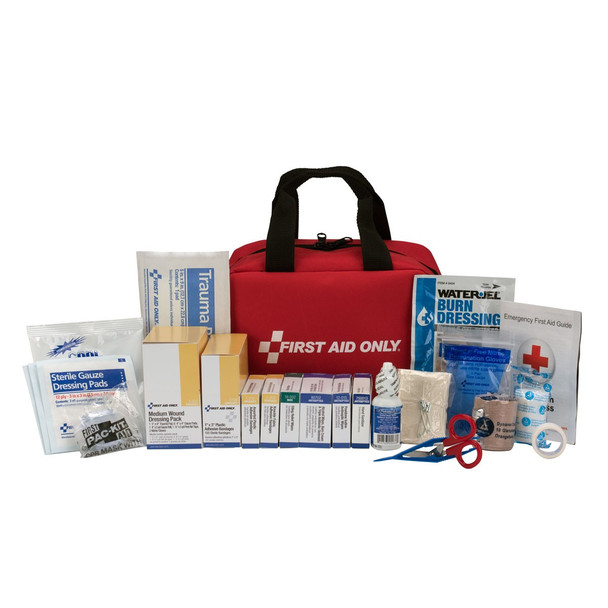 50 Person Bulk First Aid Kit, ANSI A+, Type I & II, Nylon Soft Fabric Case