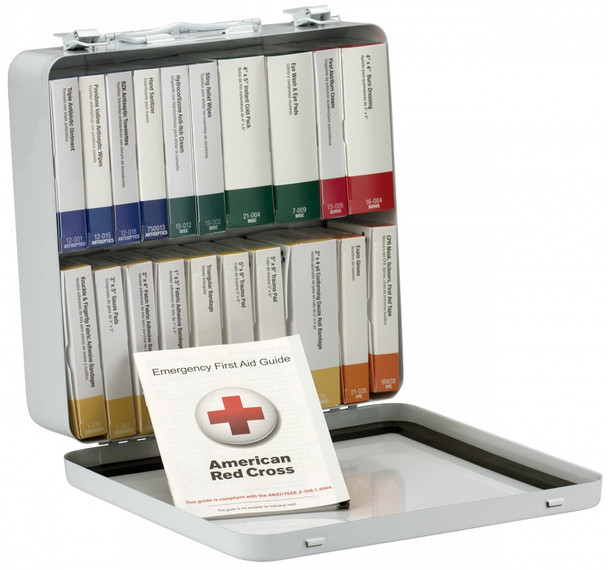 24 Unit First Aid Kit, ANSI A+, Metal Case