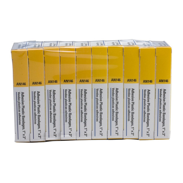 1"x3" Plastic Bandages, 16 Per Box (10 Count)