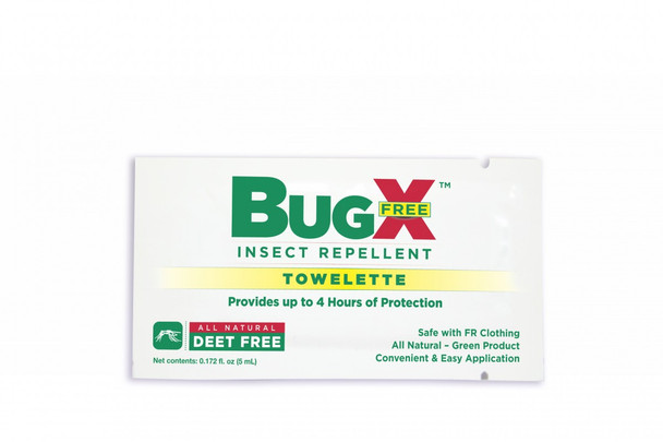 BugX DEET FREE Insect Repellent Wipes, 300 Per Box