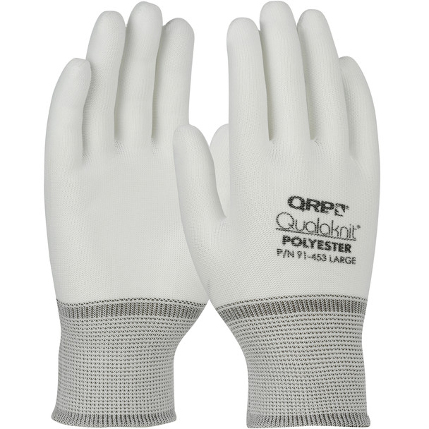 NYLON Inspector Glove 240 pair/case Yellow CuffxLARGE - Size XL, White 1 Case - CE Seamless Knit Gloves