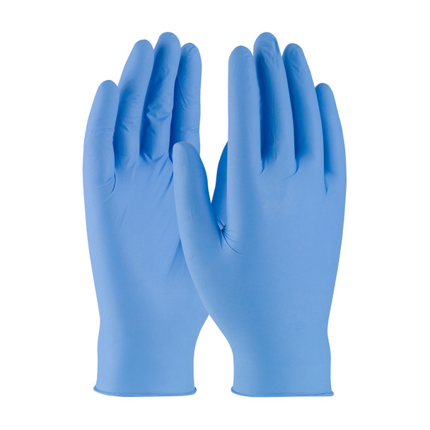 9" SENS Soft BLUE PF NITRILE GLOVE 100pc/BX 10BX/CASE SMALL,QRP - Size Small, Blue 1 Case - CE Single Use Gloves