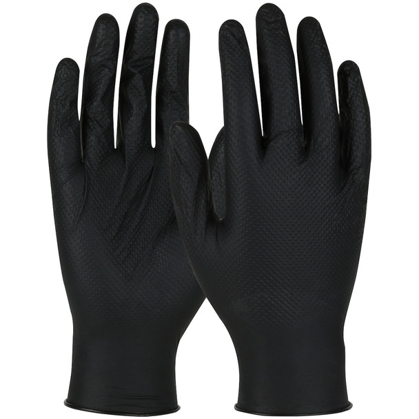 Black Nitrile Disposable 9" Powder Free Glove - Size M, Black, CE Gloves, 1 Case