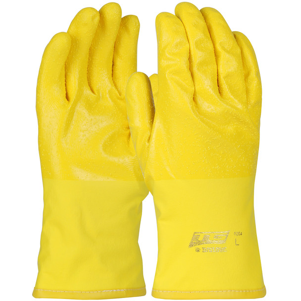 Economy Polyurethane Grip-Grip Dual Layer Temp Gloves - Size XL, Yellow, CE Gloves, 1 Pair