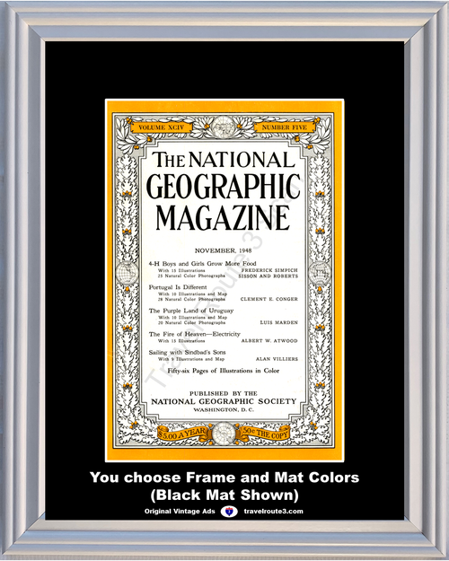 1948 48 November National Geographic Magazine Cover Volume XCIV - Number Five