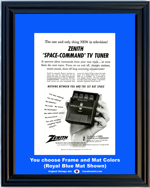 Remote Control Advert 1956 Zenith TV Remote Control Vintage Ad Television Space Command Tuner ...