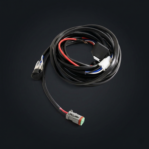 Wiring Kit ( relay wiring), simpler design, suitable for connecting auxiliary light bars. Delivered complete with a 40 Amp relay at 40A, mounted DT connector, and 30A fuse. Model-specific relay wiring for Viklight and other bars with DT connector. Fits all vehicles with a 12-volt electrical system (not trucks). NOTE: Does not fit the similar but heavier DTP connector used on, among others Viklight Oden 180w. This wiring is required for light bars with DT connection without wiring, e.g., VLY20EM.