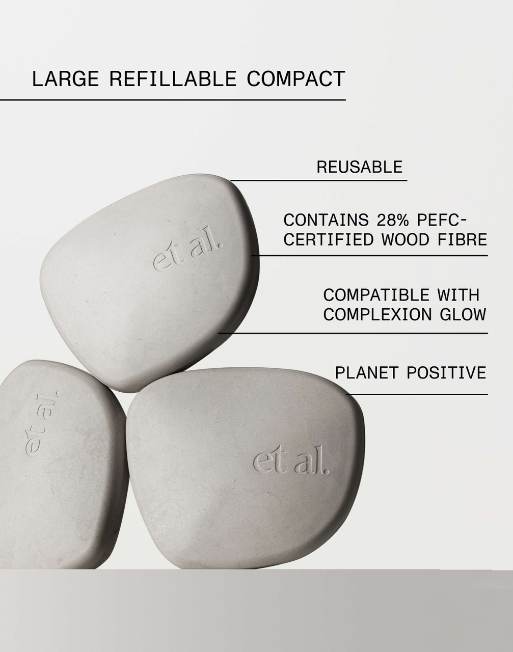 Large EMPTY REFILLABLE REUSABLE COMPACT