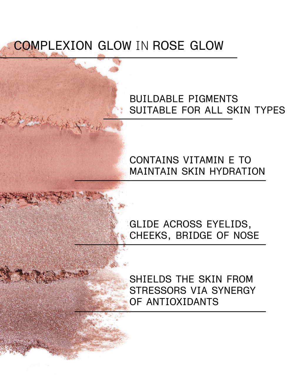 Complexion Glow palette colour range