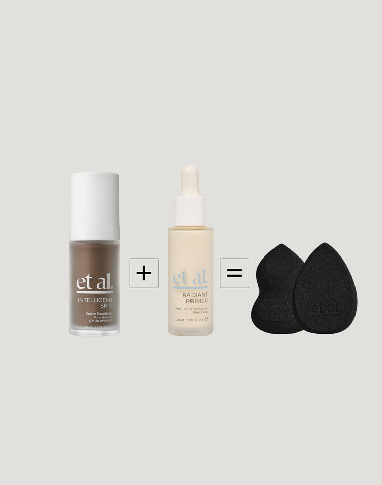 Cream Foundation + Radiant Primer + Blending Tool Kit
