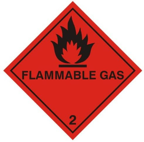 Flammable Gas Sticker