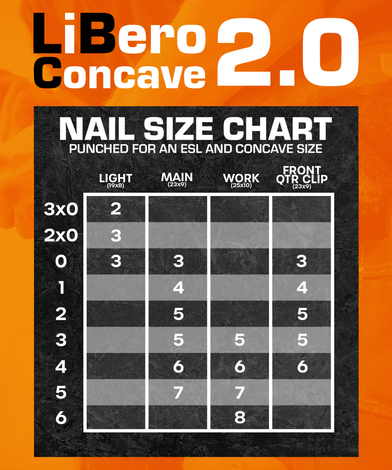 Find the optimal nail to fit the new Mustad Libero Concave 2.0. The perfect match for the Mustad Concave or E-Slim Nail