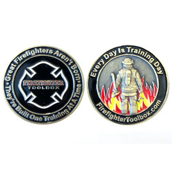 Firefighter Toolbox Challenge Coin