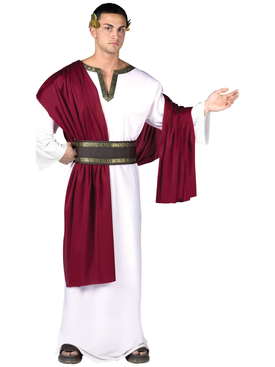 Deluxe Julius Caesar Roman Greek Emperor Toga Party Dress Up Adult Mens  Costume - Costume King
