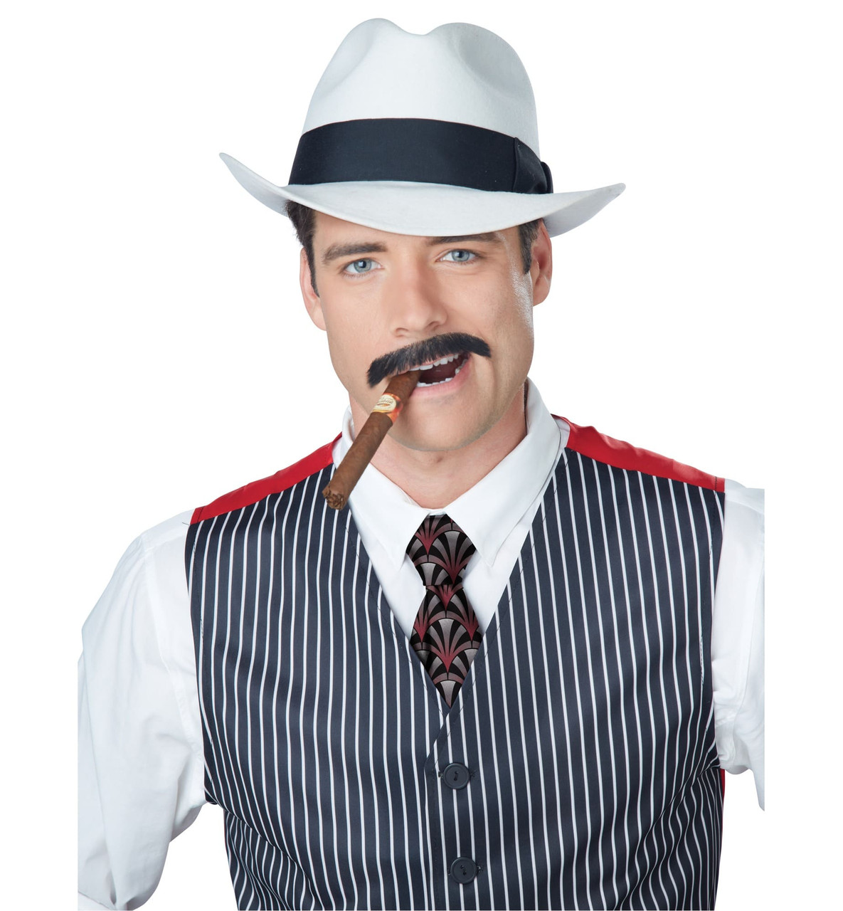 Gangster Stache Villain Mobster 1920s Men Costume Moustache - Costume King