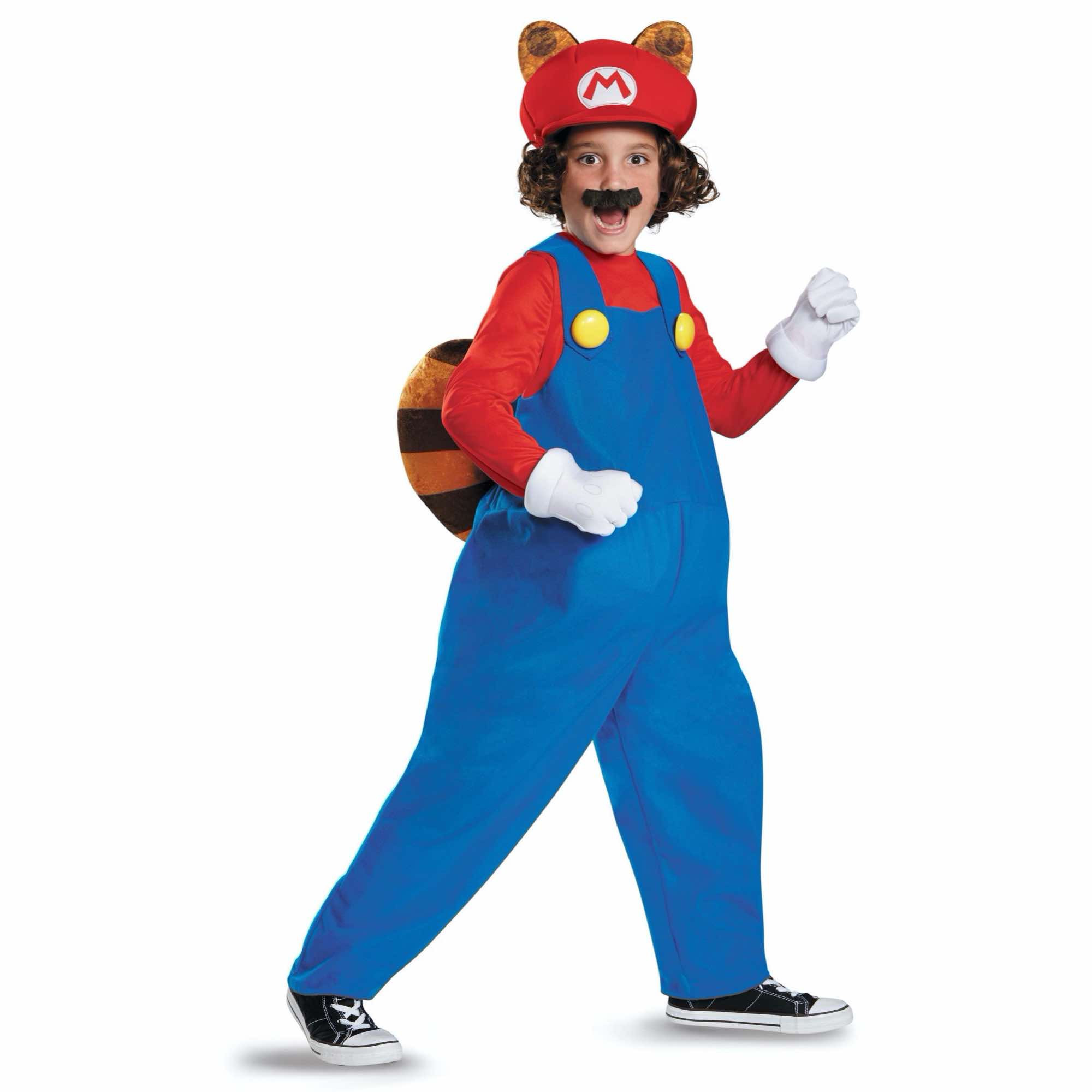 Raccoon Deluxe Super Mario Tanuki Tanooki Video Game Cartoon Boys Costume