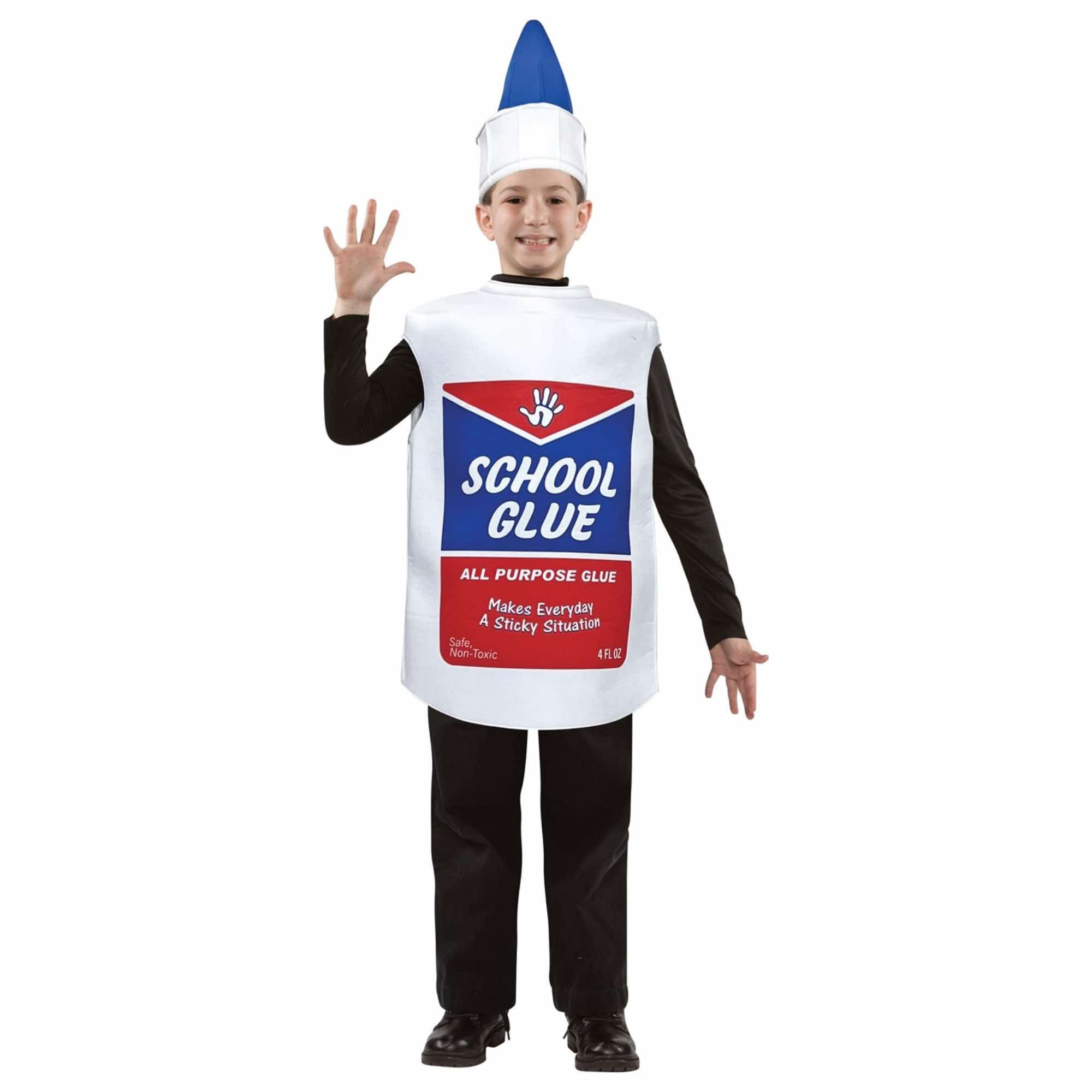 School Glue Squeeze Bottle Stationery Funny Unisex Child Boys Girl Costume 7-10