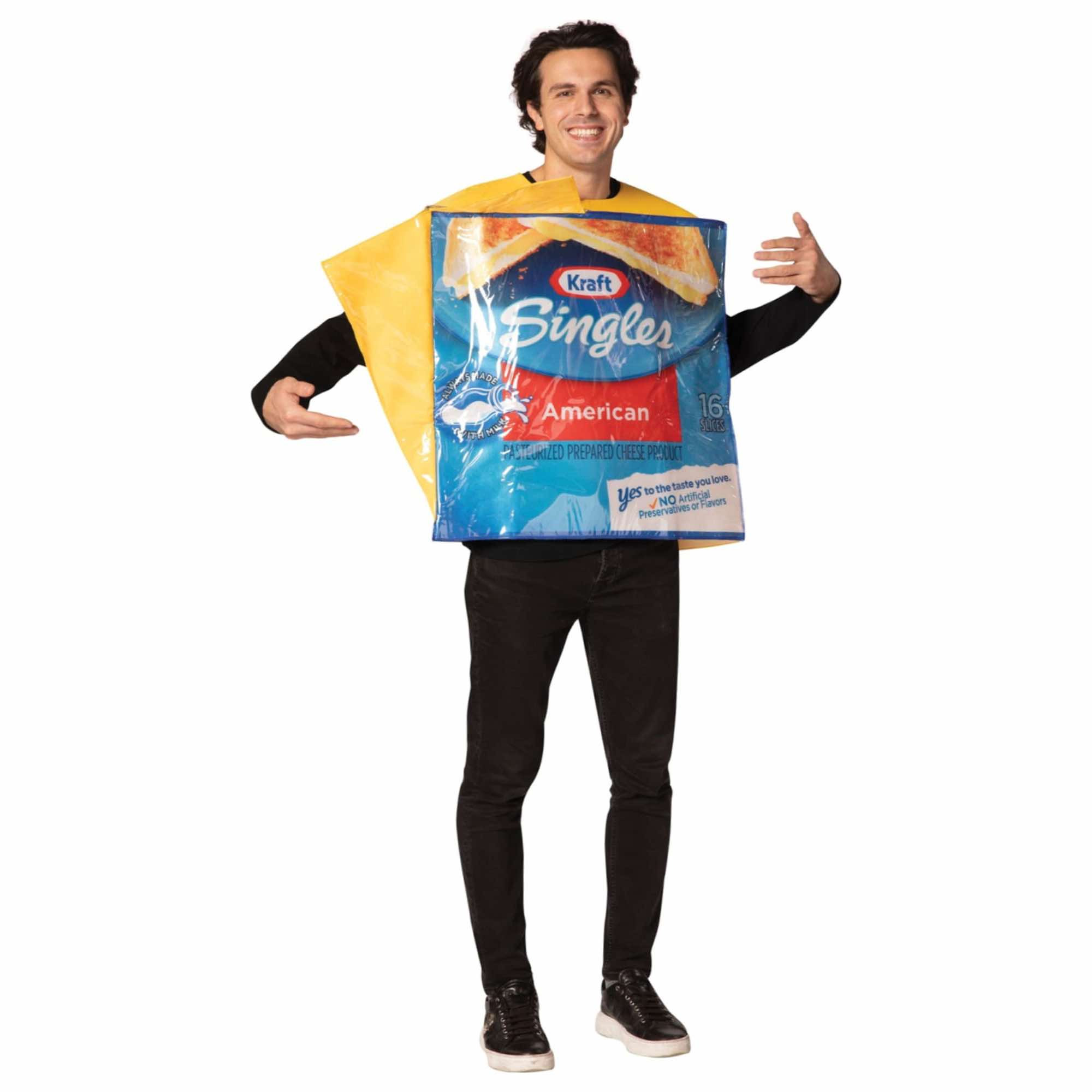 Kraft Singles Cheese Snack Food Unisex Adult Mens Womens Costume