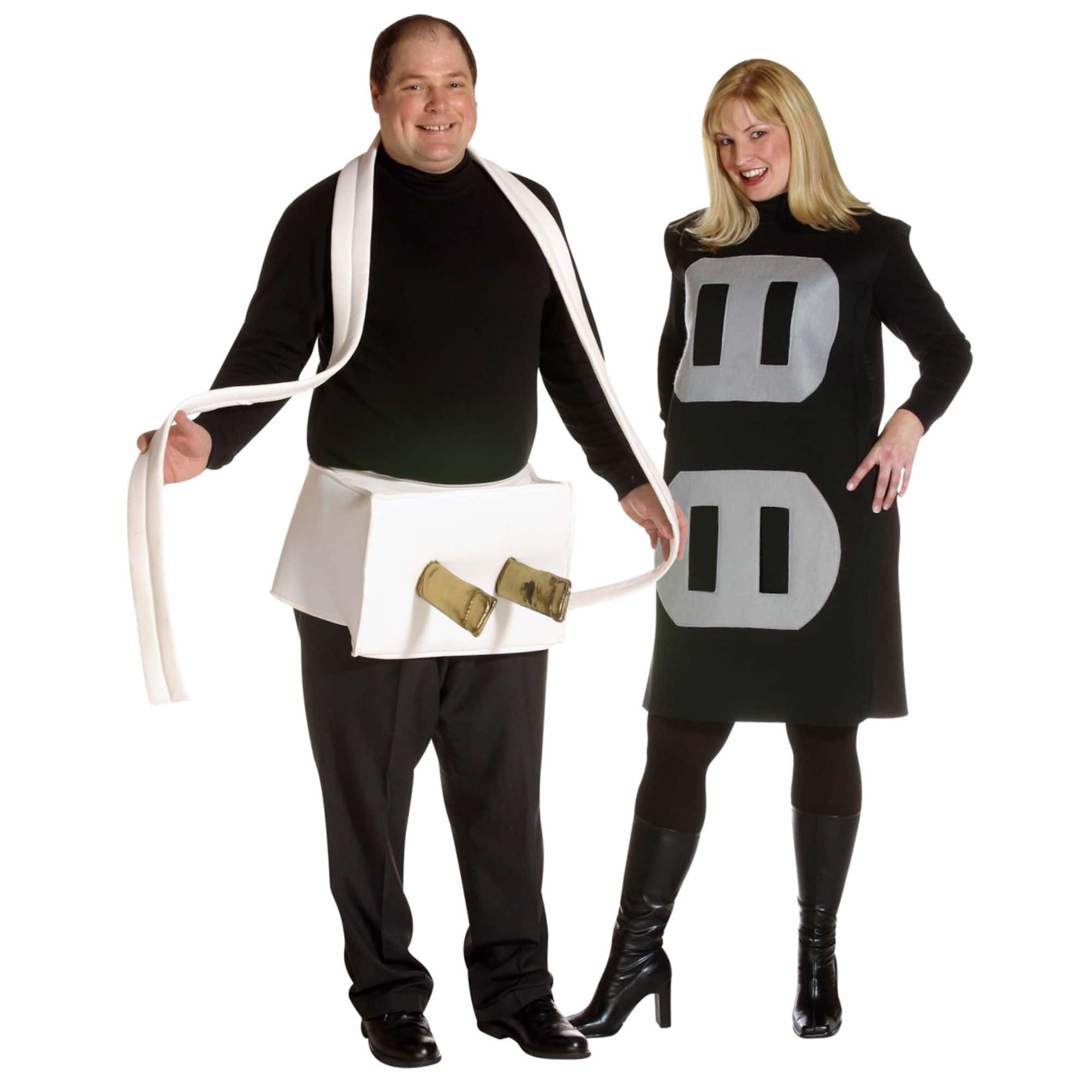 Plug And Socket Shocking Electric Funny Couples Mens Womens Costume Plus Size