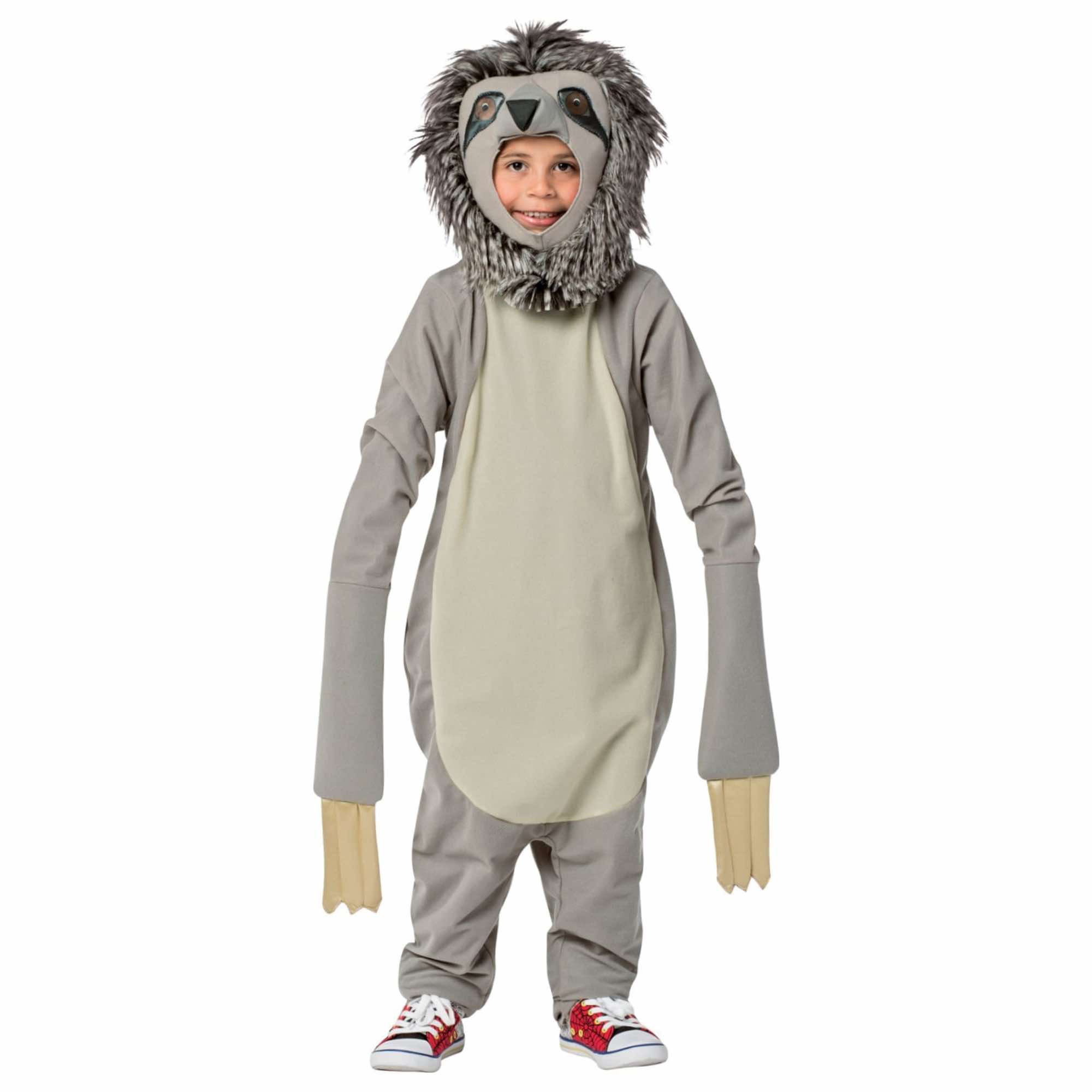 Sloth Tropical Safari Zoo Wild Animal Funny Unisex Child Boys Girls Costume 4-6