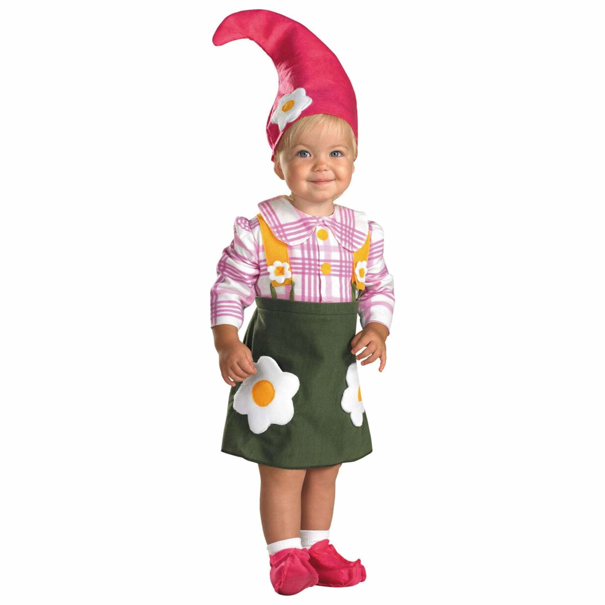 Flower Garden Gnome Smurf Fairytale Baby Infant Toddler Girls Costume 12-18M