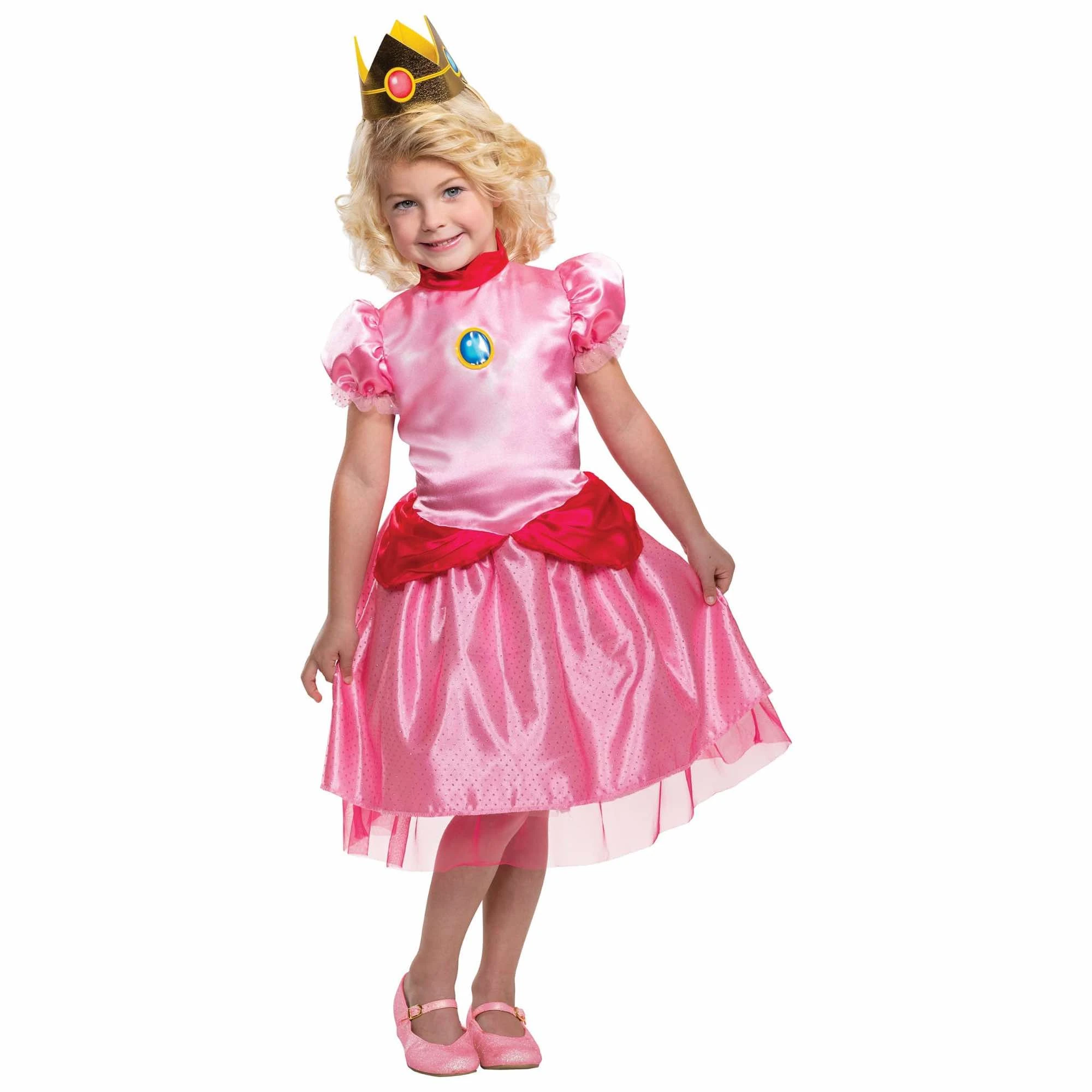 Princess Peach Classic Super Mario Video Game Child Toddler Girls Costume