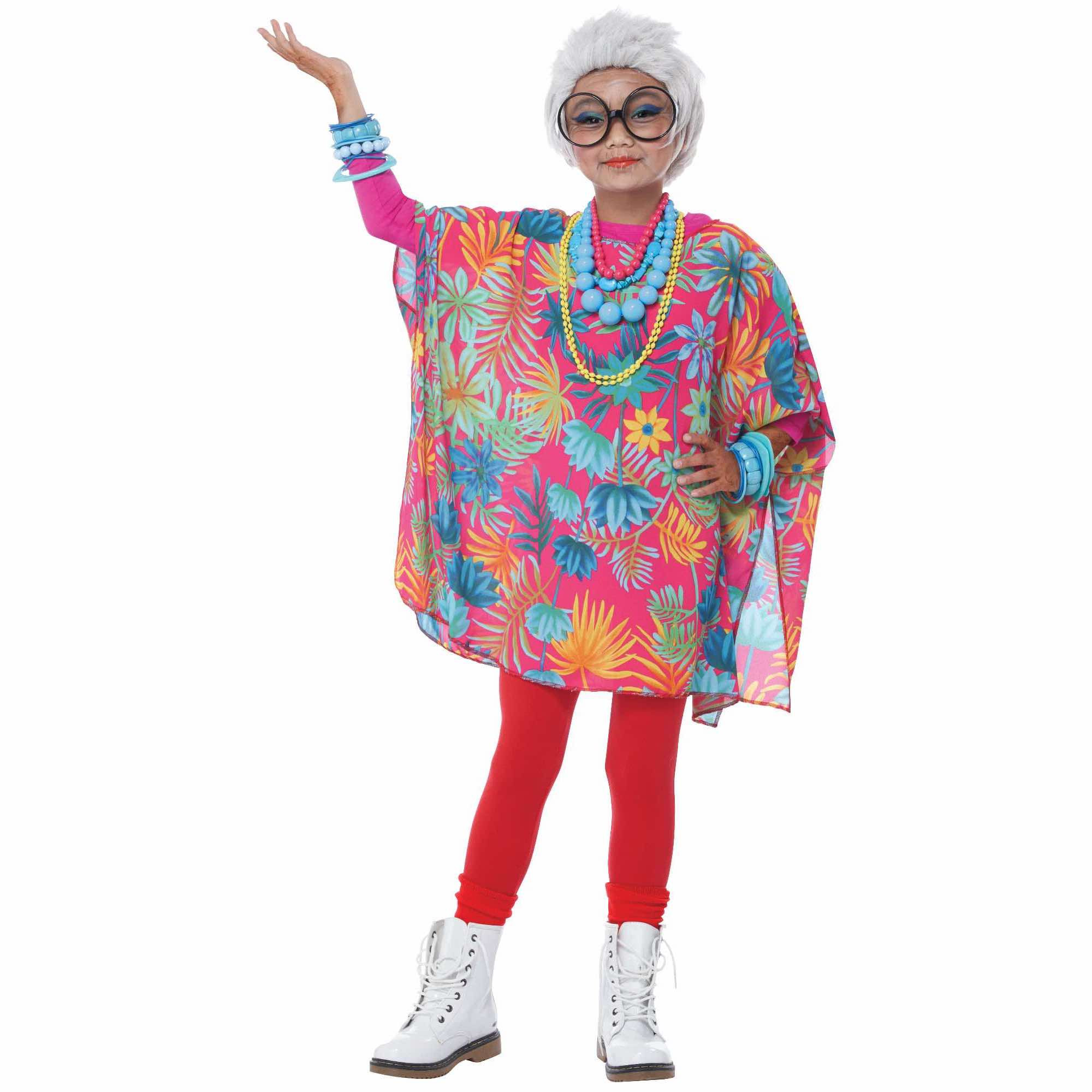 100 And Totally Fabulous Old Lady Granny Grandma Days School Child Girls Costume