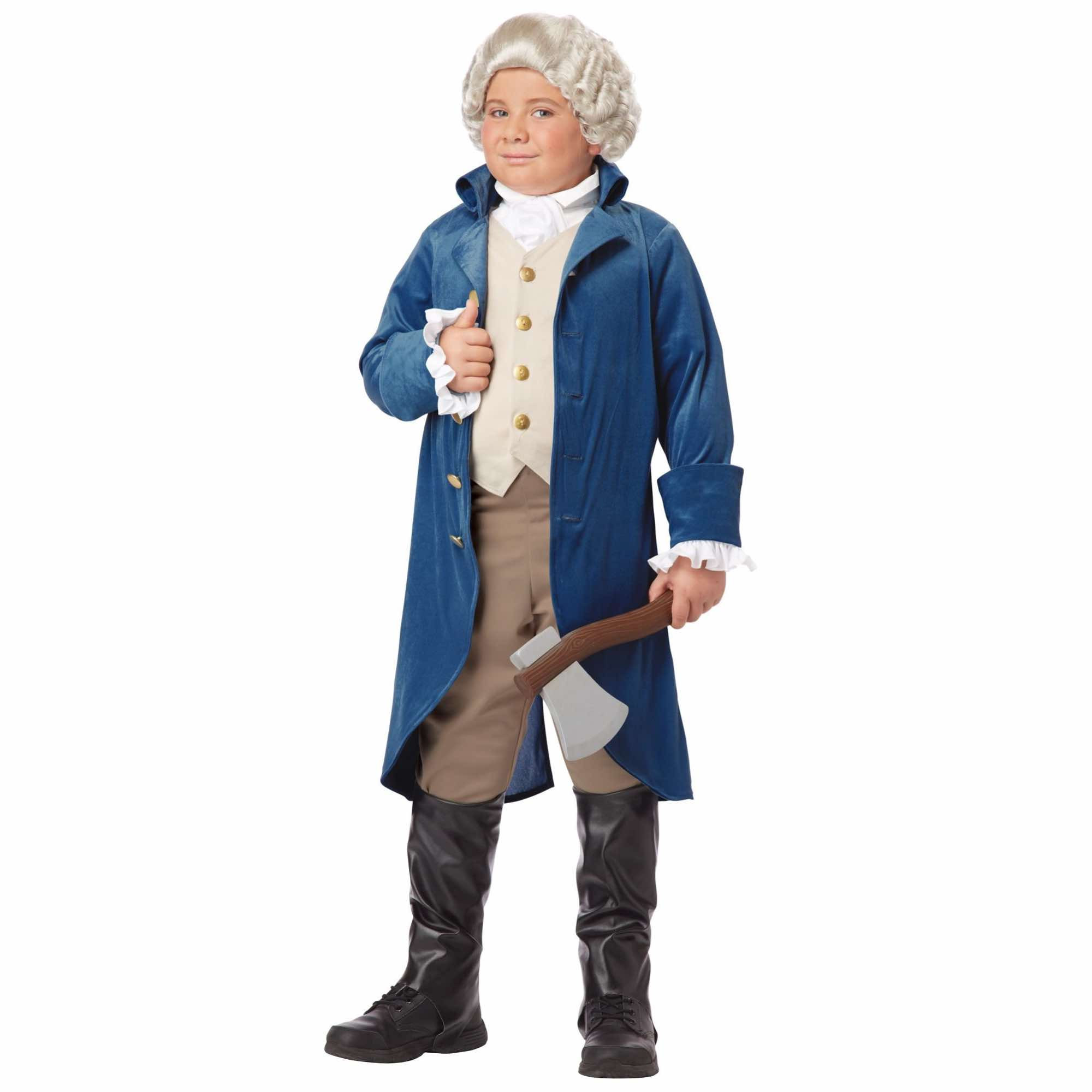 George Washington Founding Father American President Colonial Boys Costume