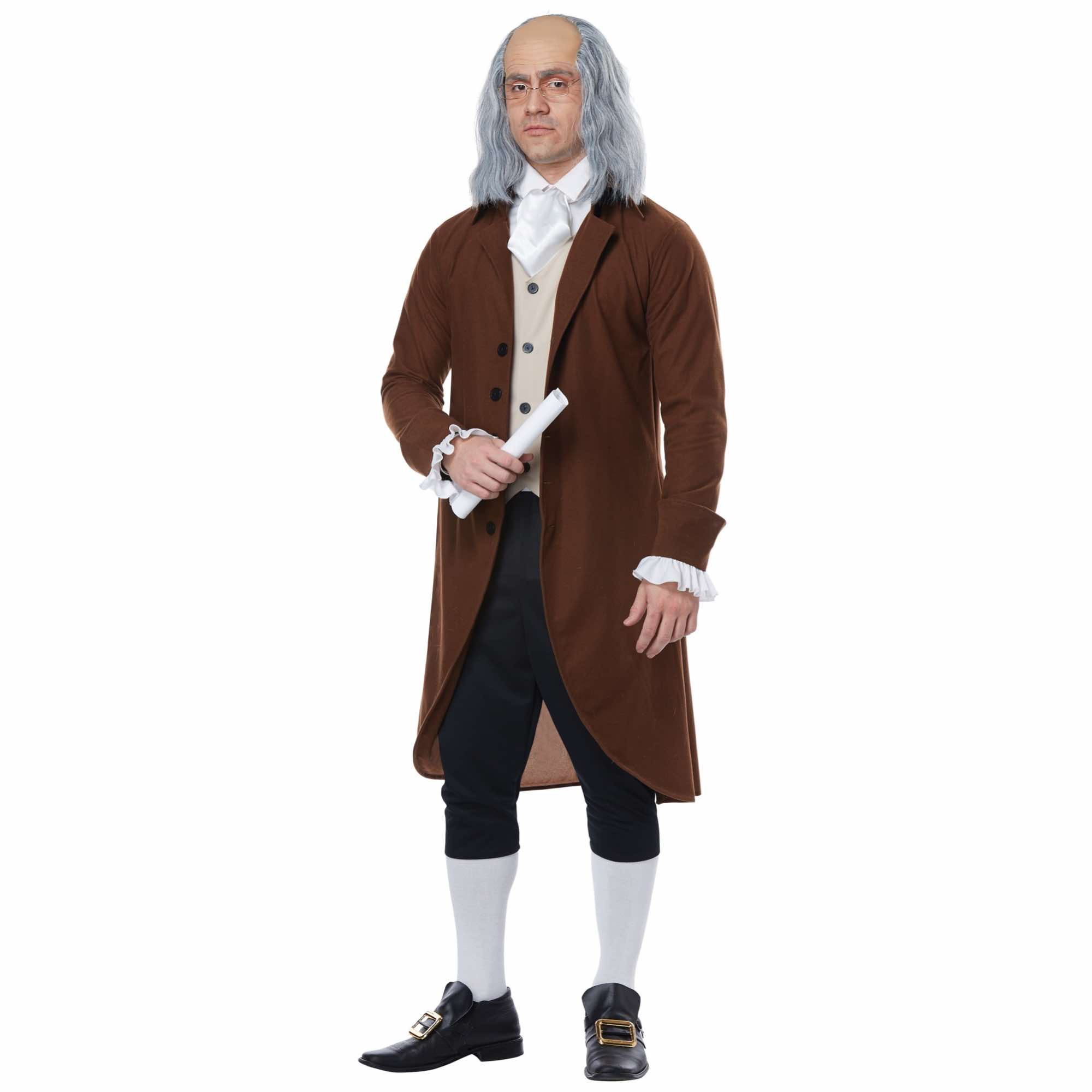 Benjamin Franklin Colonial Man Founding Father Scientist Historical Mens Costume