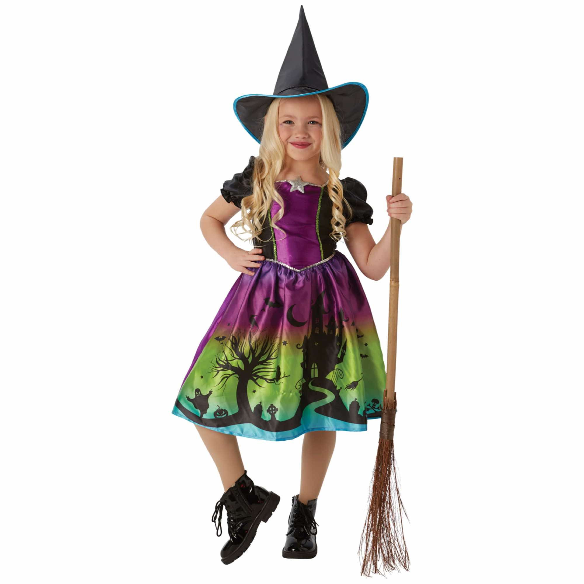 Ombre Witch Magic Sorceress Enchantress Halloween Child Girls Costume