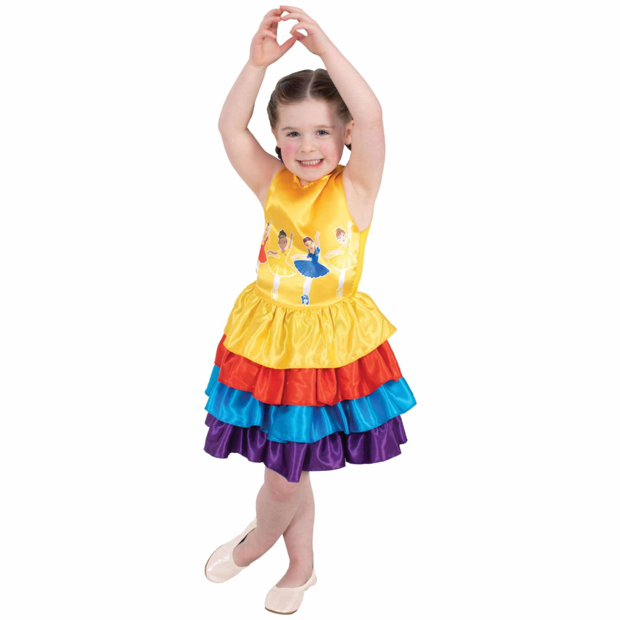 The Wiggles Ballerina Multi-Coloured Dress Toddler Girls Costume 18-36M