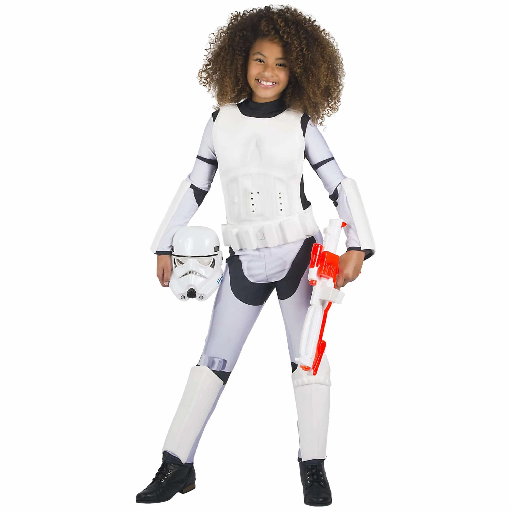 Stormtrooper Jumpsuit Star Wars Disney Movie Book Week Child Girls Costume