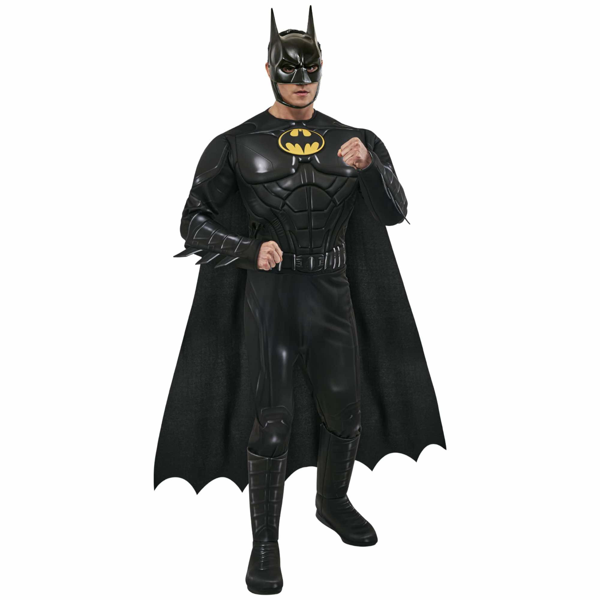 Batman Keaton Deluxe Muscle The Flash Movie Superhero Adult Mens Costume