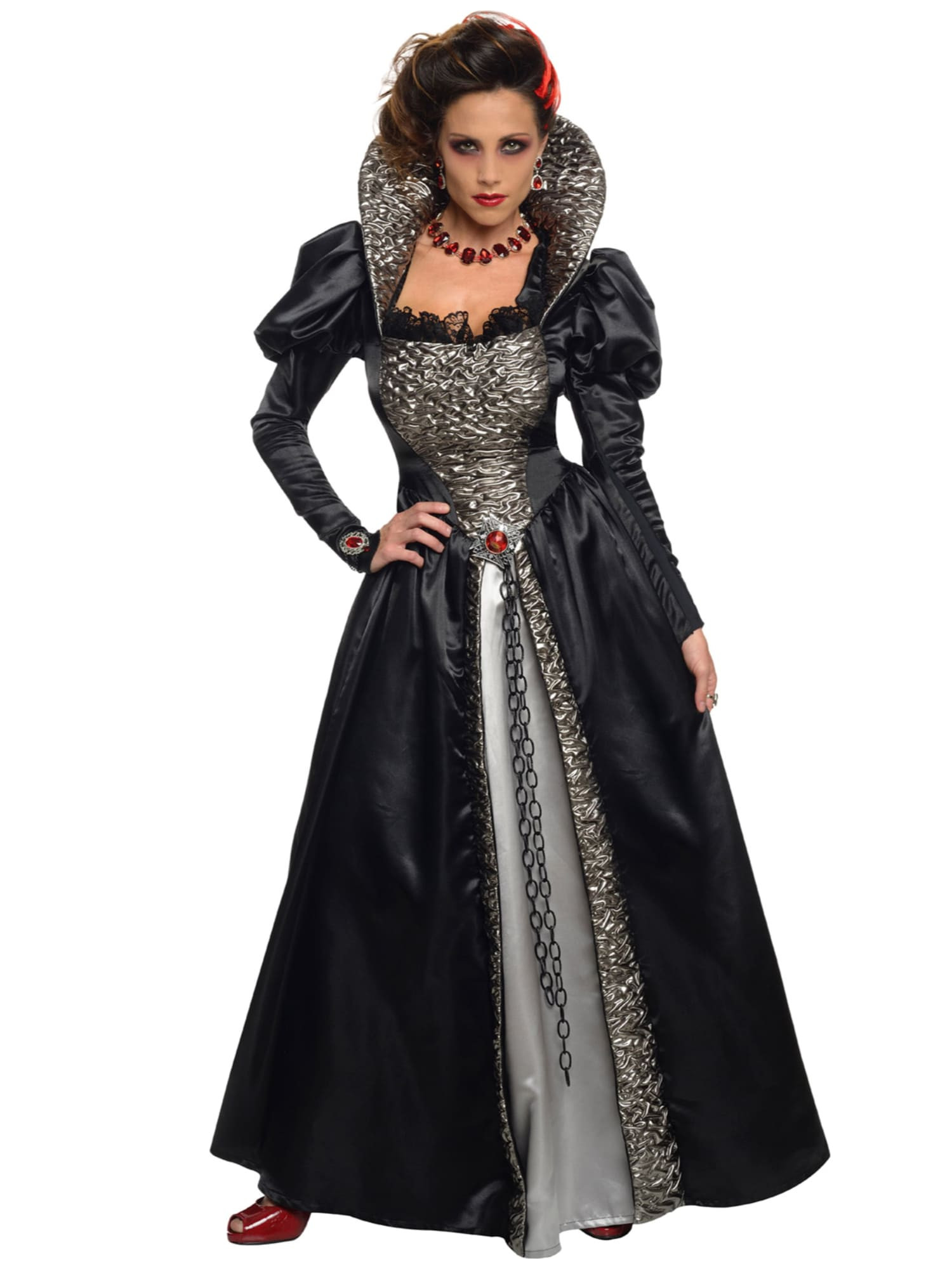 Lady Vampira Vampire Vampiress Grey Horror Collectors Adult Womens Costume