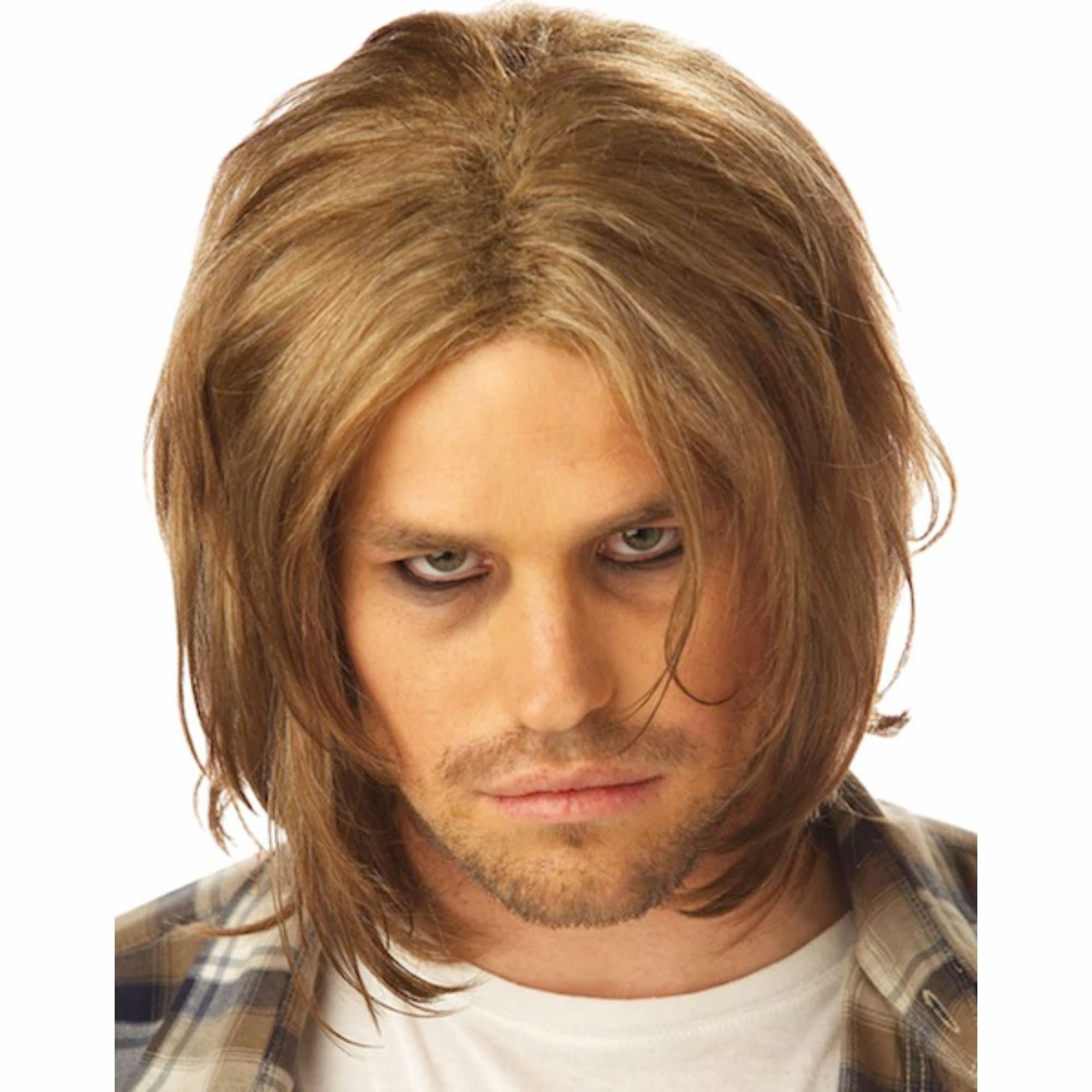 Grunge Rocker 90s Band Punk Hard Rock Kurt Blonde Men Costume Wig