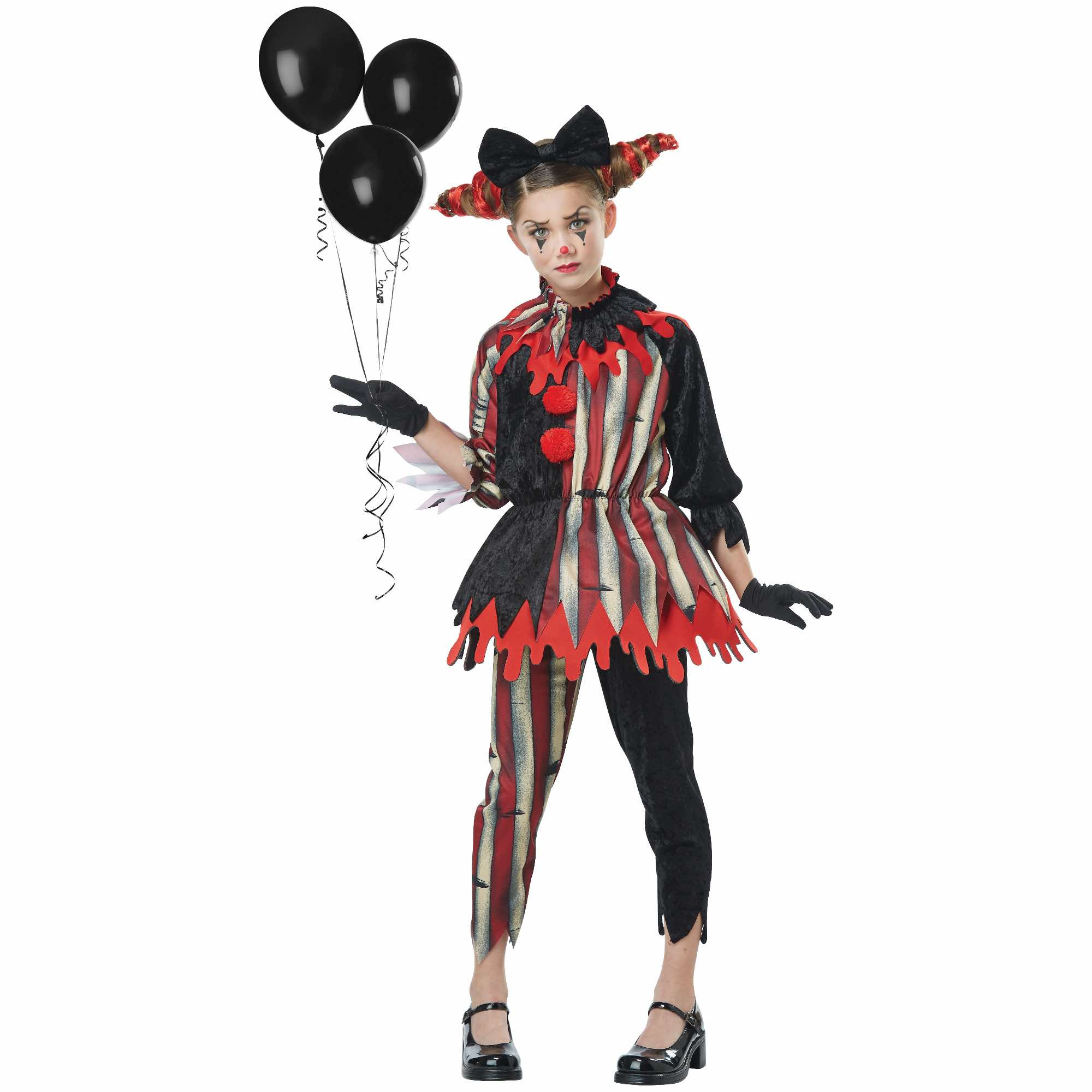 Dark Circus Clown Horror Psycho Killer Halloween Child Girls Costume
