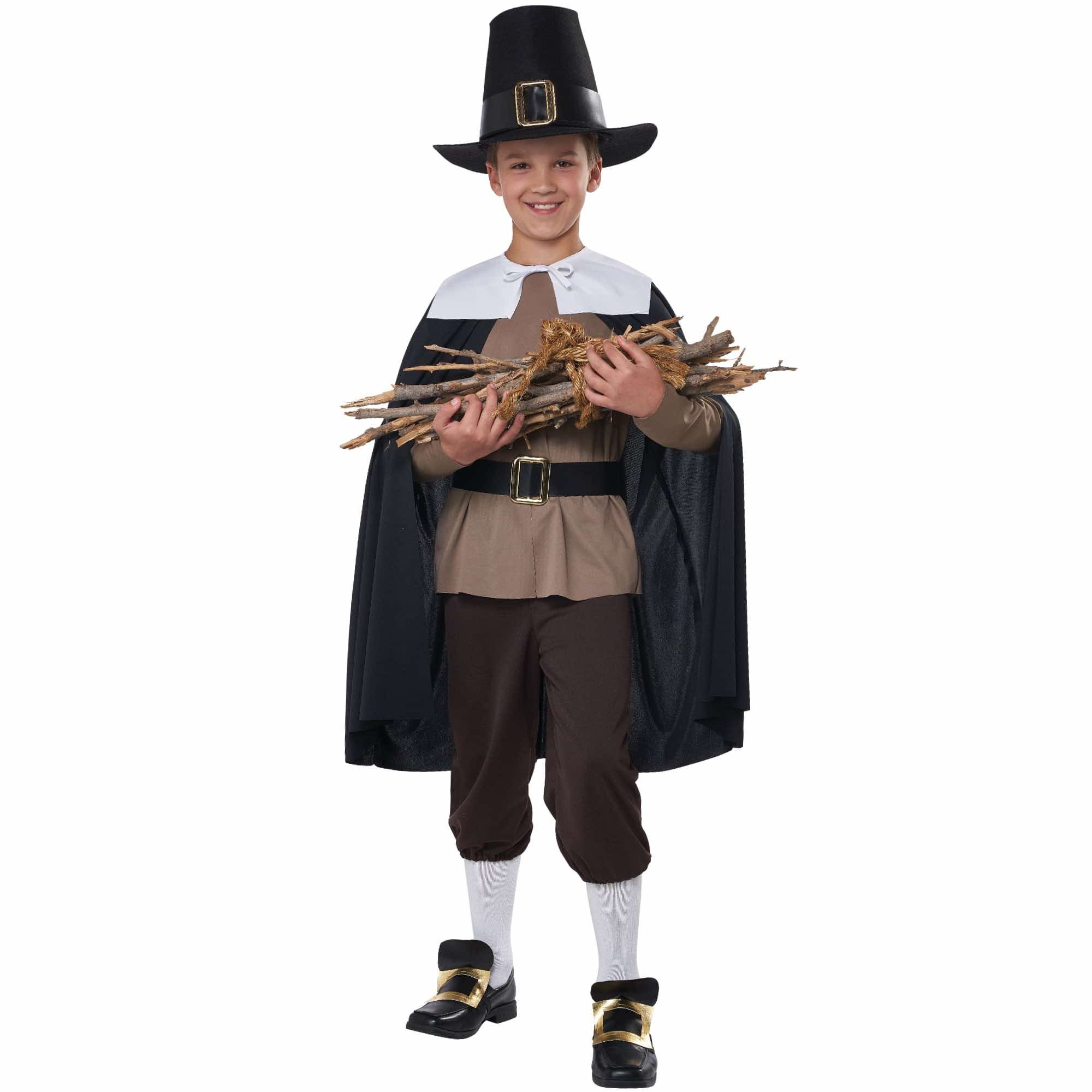 Mayflower Pilgrim Thanksgiving Colonial Pioneer Olden Day Child Boys Costume