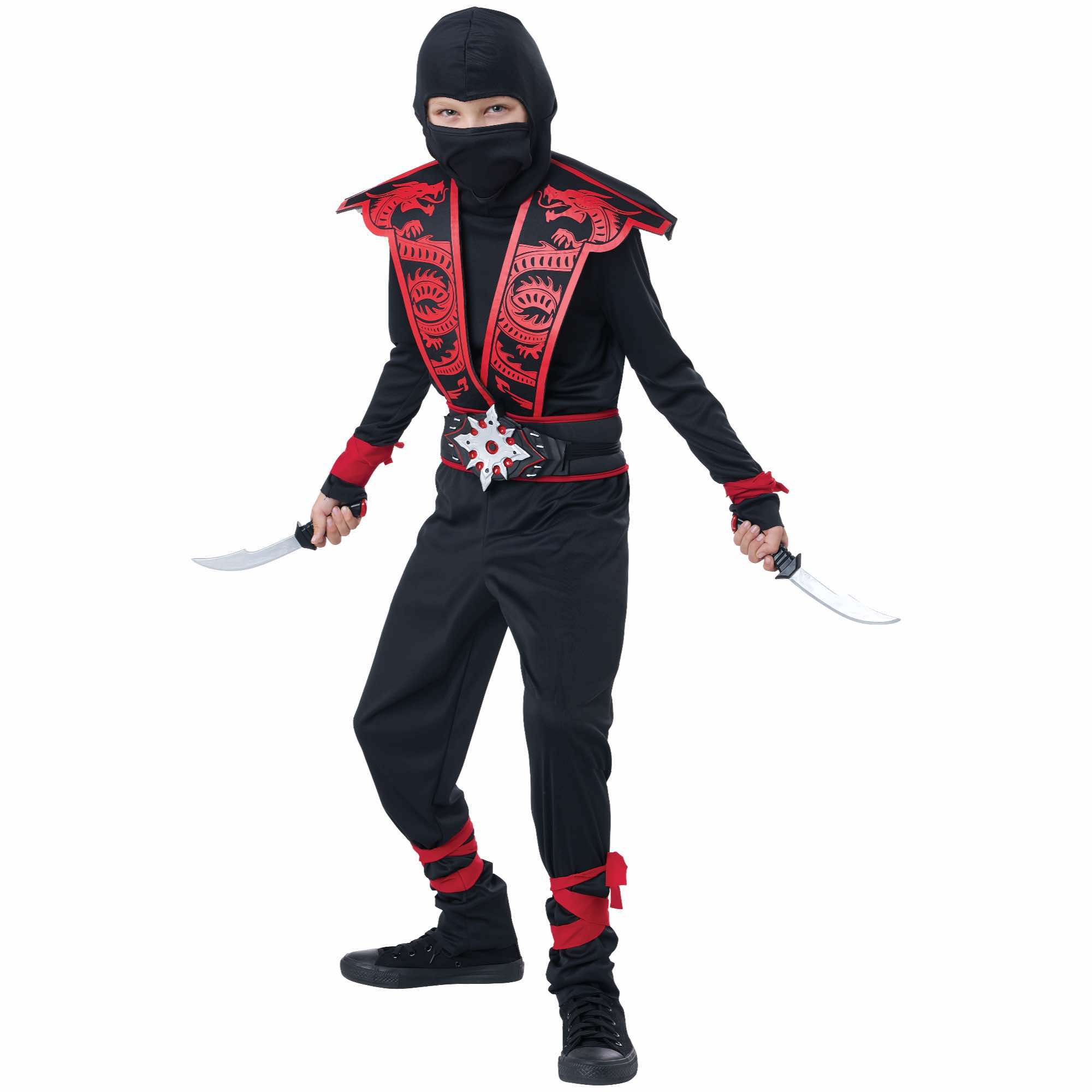 Ninja With Dagger Belt Dragon Japanese Warrior Book Week Child Boys Costume
