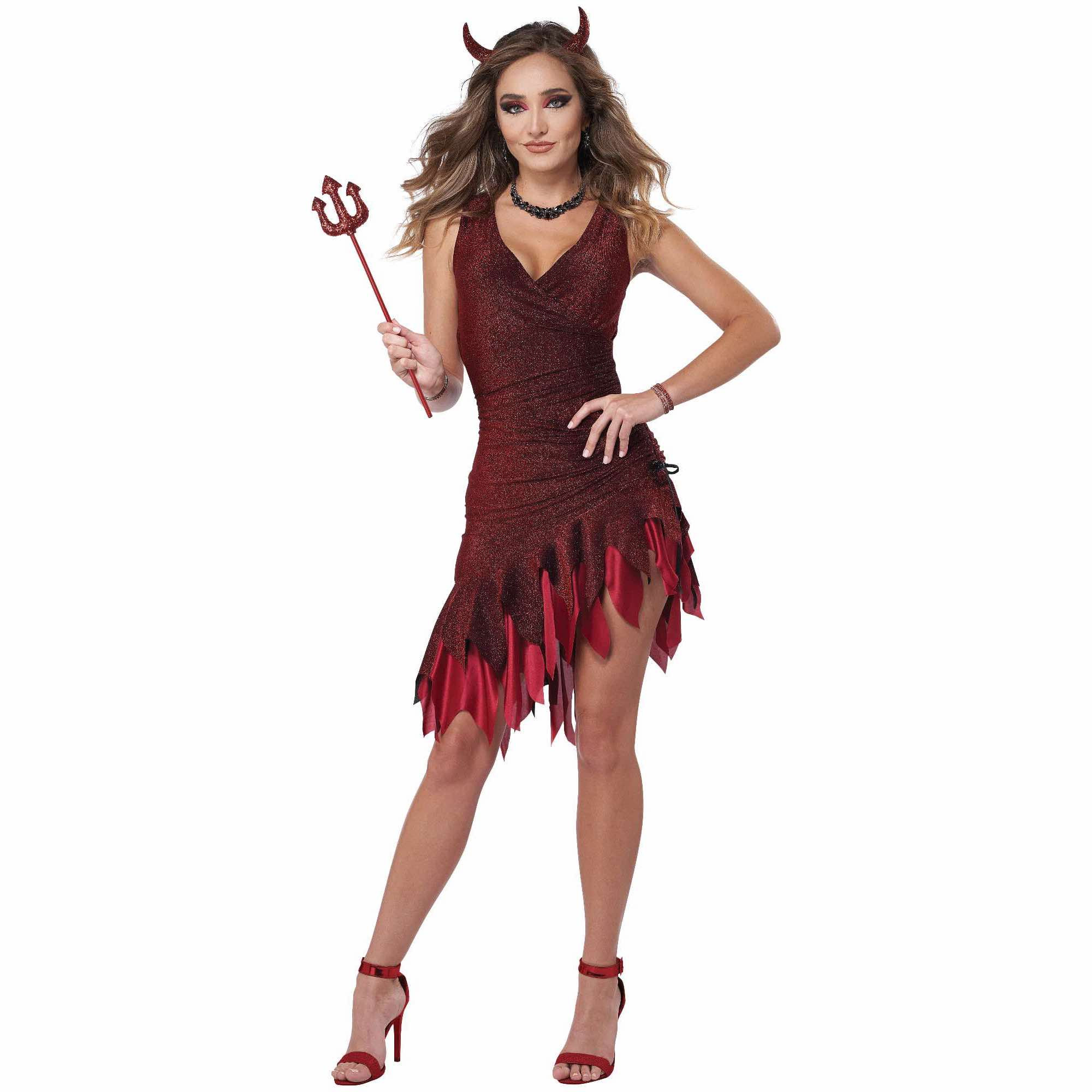 Red-Hot And Sizzling Devil Satan Horror Halloween Adult Womens Costume