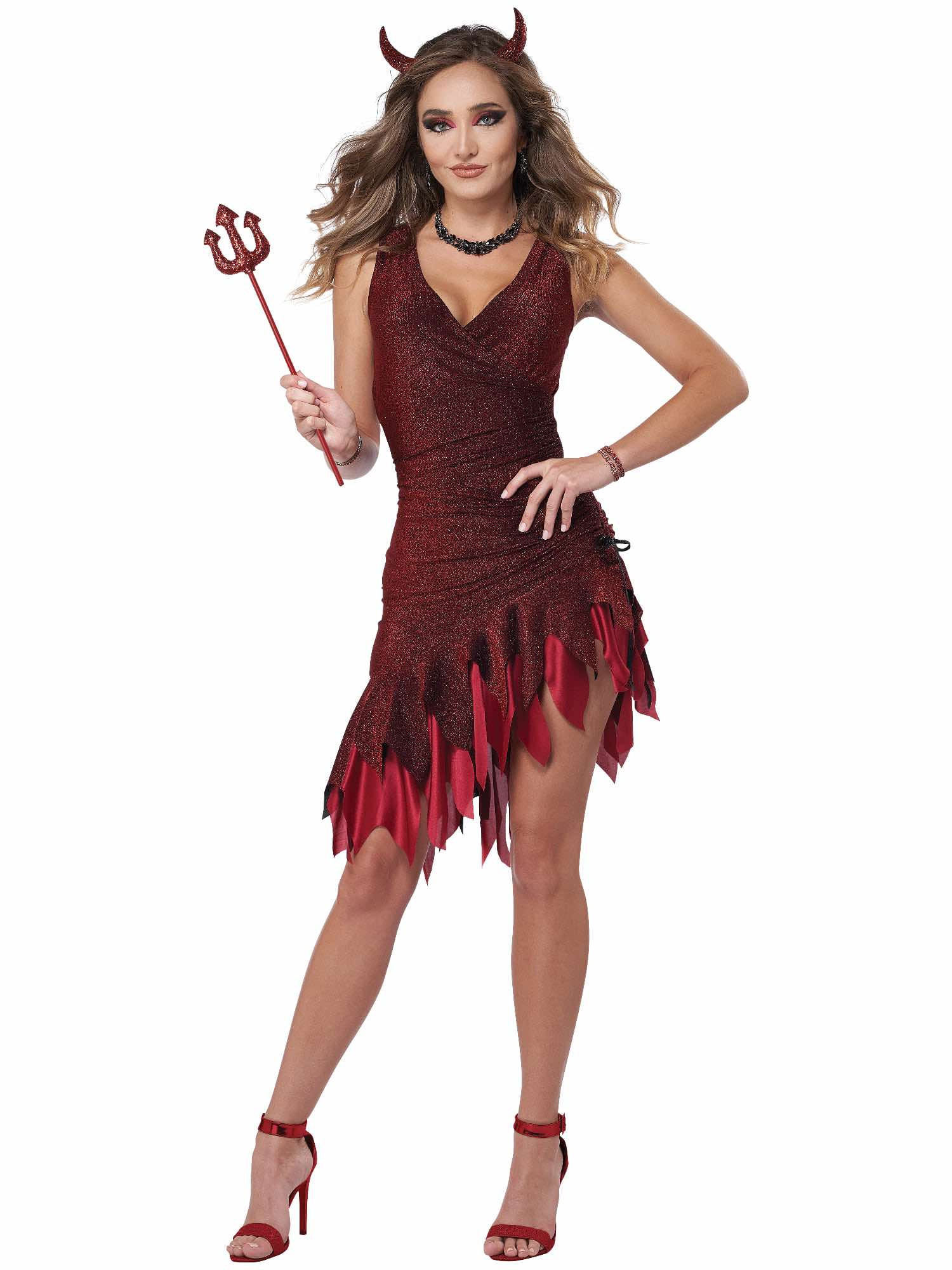 Red-Hot And Sizzling Devil Satan Horror Halloween Adult Womens Costume