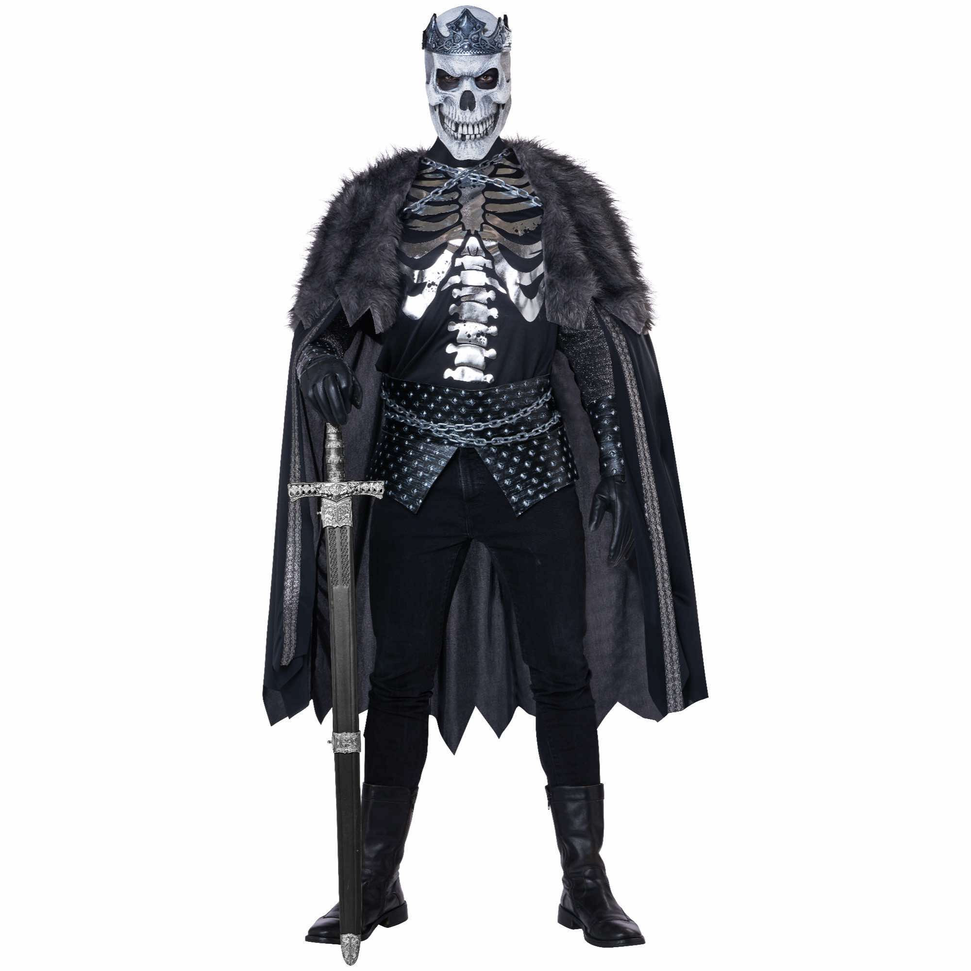 King Of The Dead Medieval Ghost Skeleton Horror Adult Mens Costume
