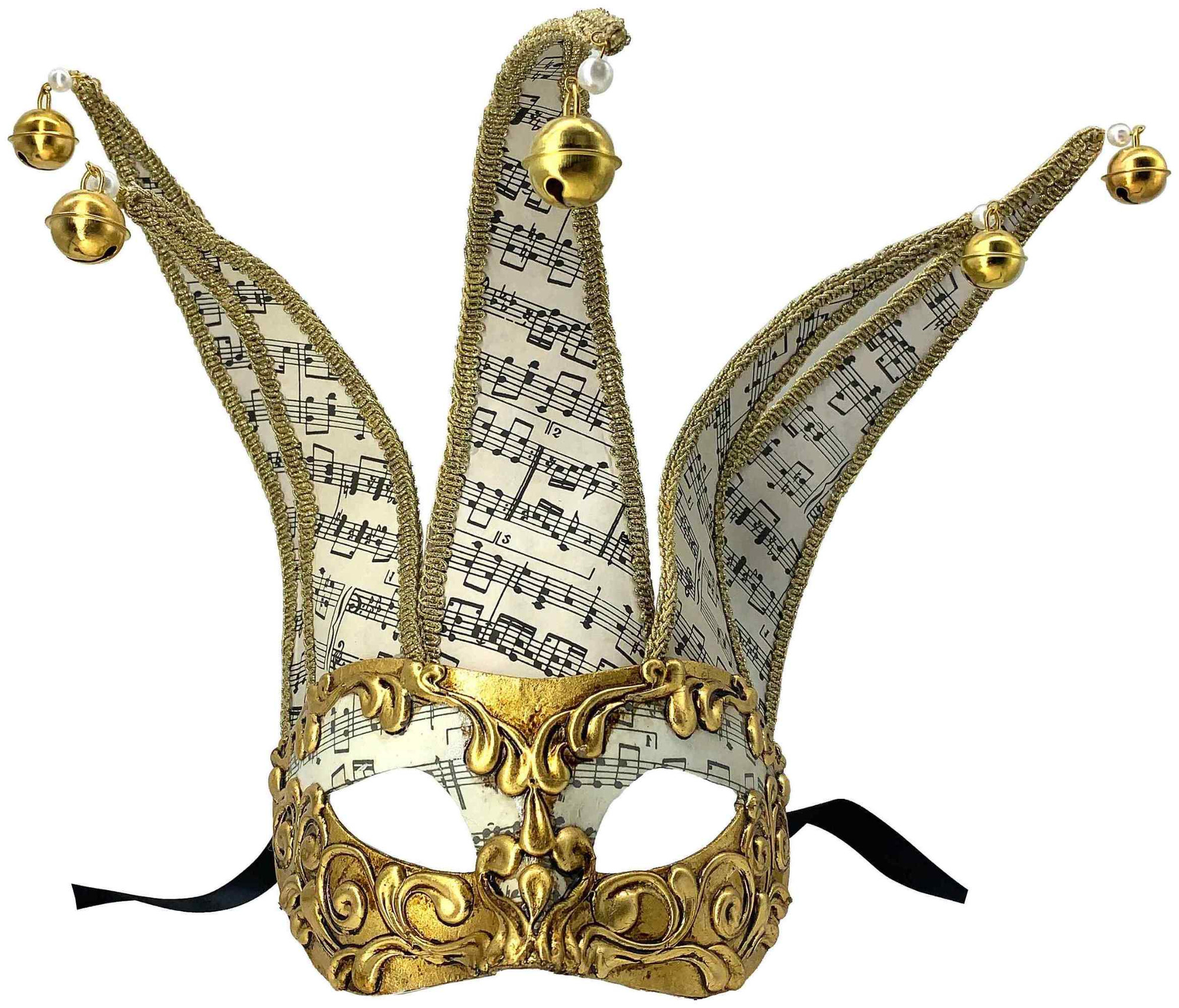Colombina Jolly Musica Stucchi Gold Venetian Italian Masquerade Womens Mens Mask