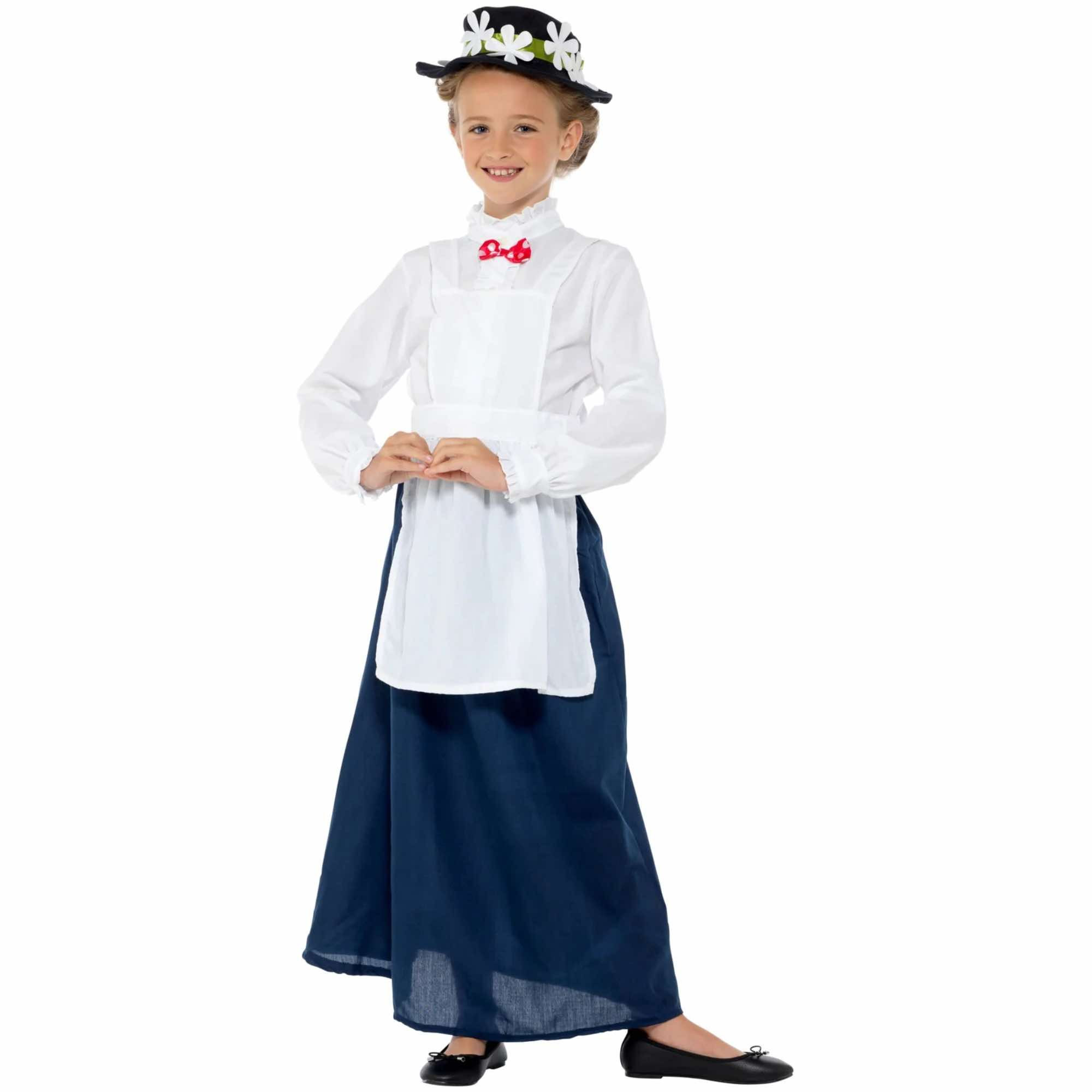English Nanny Victorian Maid Girls Costume