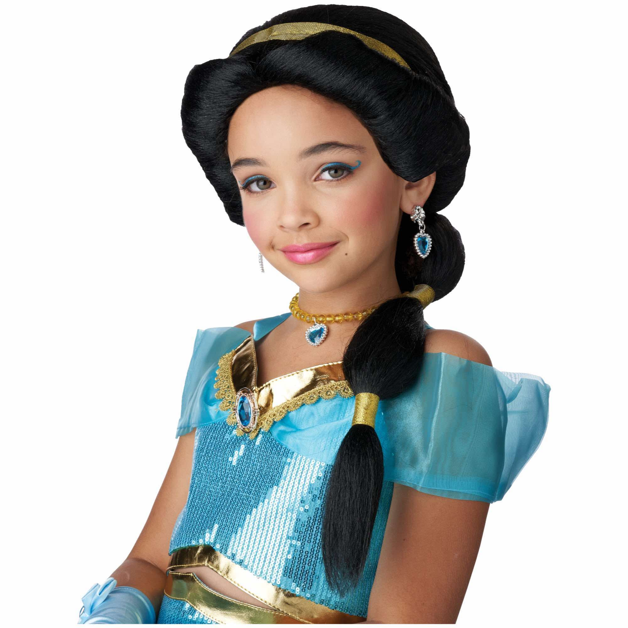 Princess Arabian Genie Black Long Girls Wig